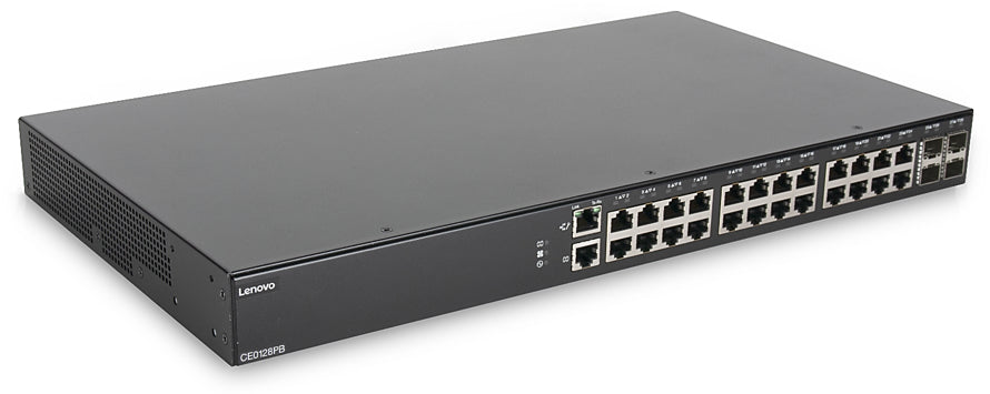 Lenovo 7Z360012WW | CE0128PB Managed L2/L3 Gigabit Ethernet PoE Switch, 24 x 1GbE Ports, 4 x SFP, 1U