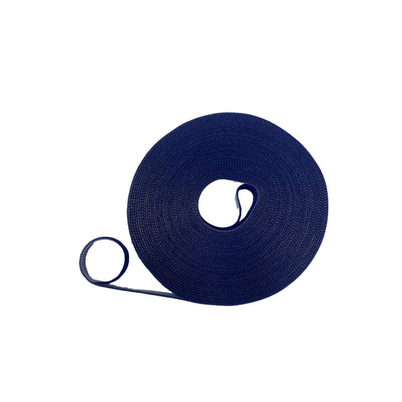 10M Hook and Loop Reusable Cable Tie Roll - Cable Management 10mm Width | Blue