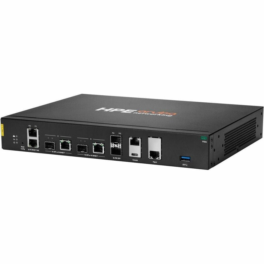Rear view of HPE S5Q45A 9106 Hybrid Gateway with ethernet and USB ports