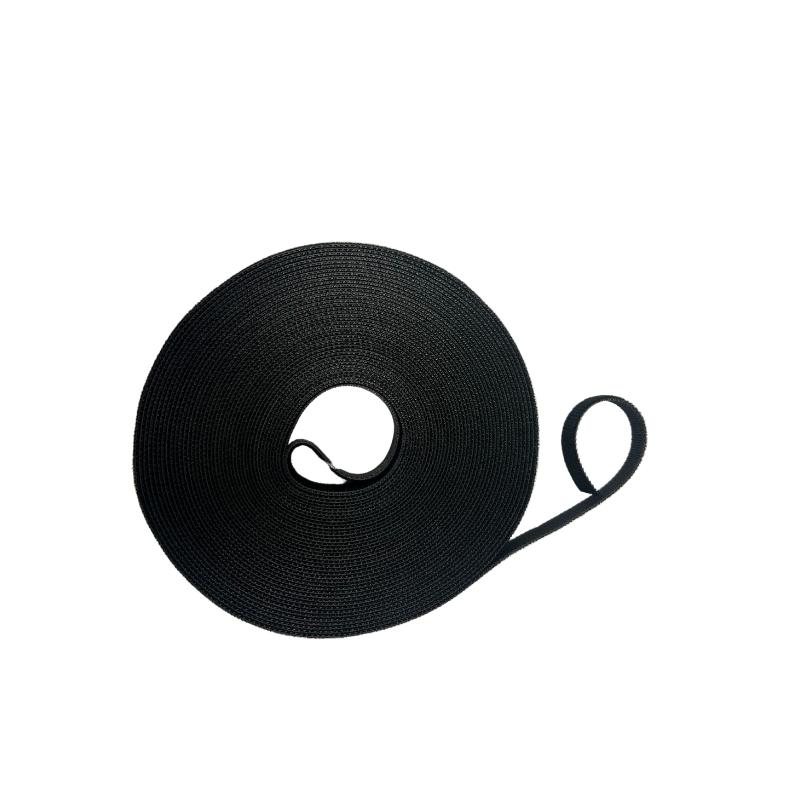 10M Hook and Loop Reusable Cable Tie Roll - Cable Management 10mm Width | Black