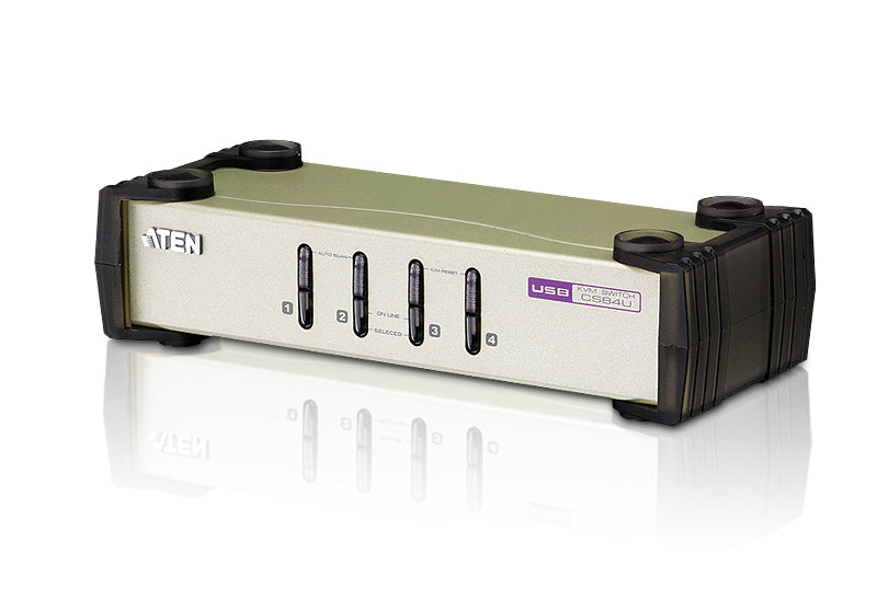 ATEN CS84U-AT | CS84U 4-Port VGA KVM - 4 x Ports, USB/PS/2, Cables Included