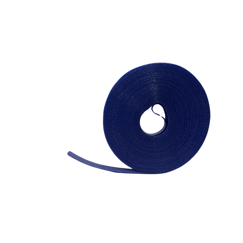 10M Hook and Loop Reusable Cable Tie Roll - Cable Management 10mm Width | Blue
