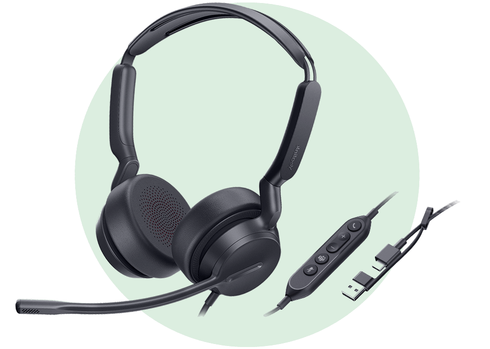 Yealink UH42-SE-D-MS-C/A special edition wired headset with NC mic, Teams, USB, C/A, 3.5mm