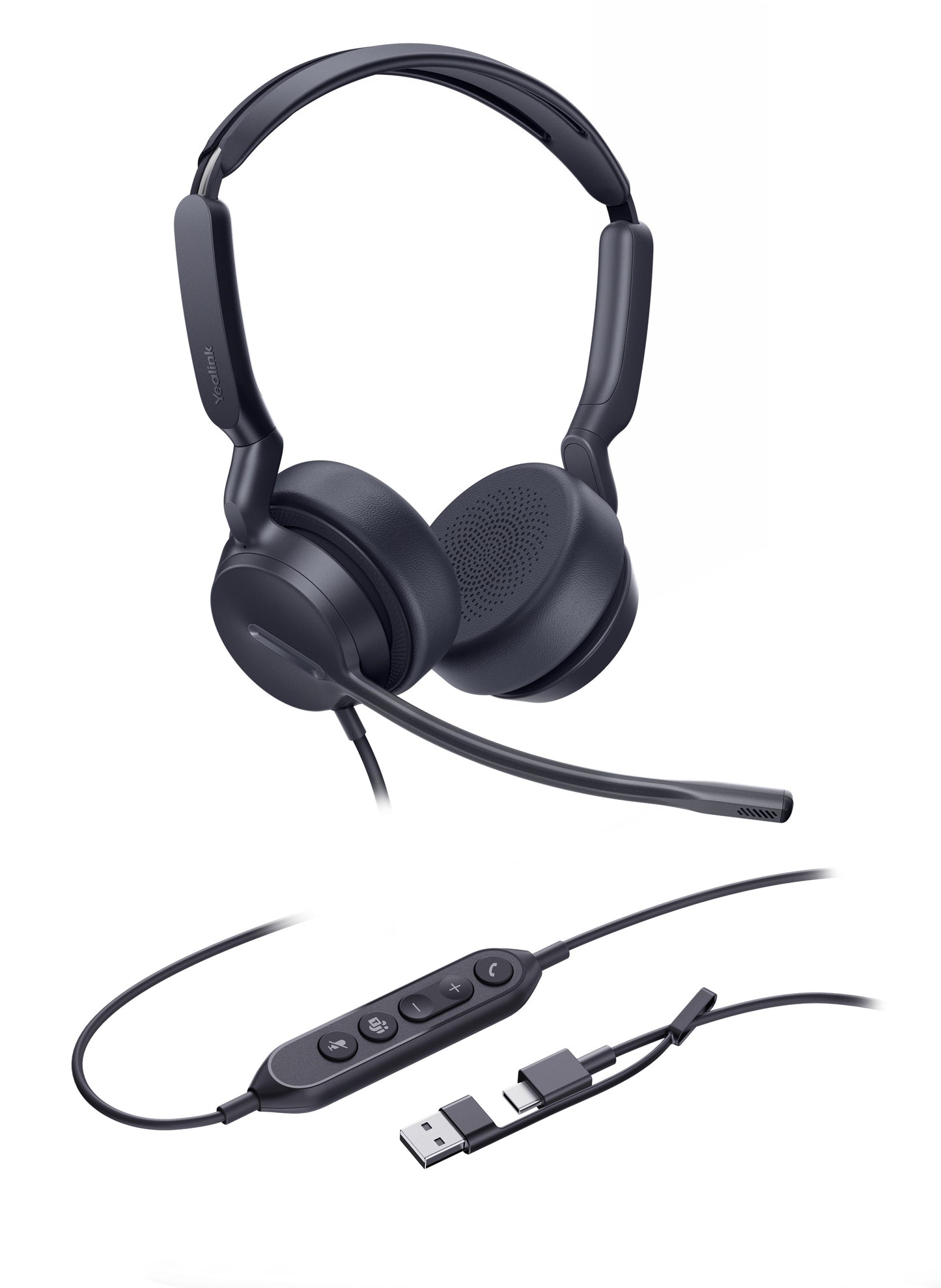 Yealink UH42-D-UC-CA dual UC USB-C/A headset with noise-canceling mic