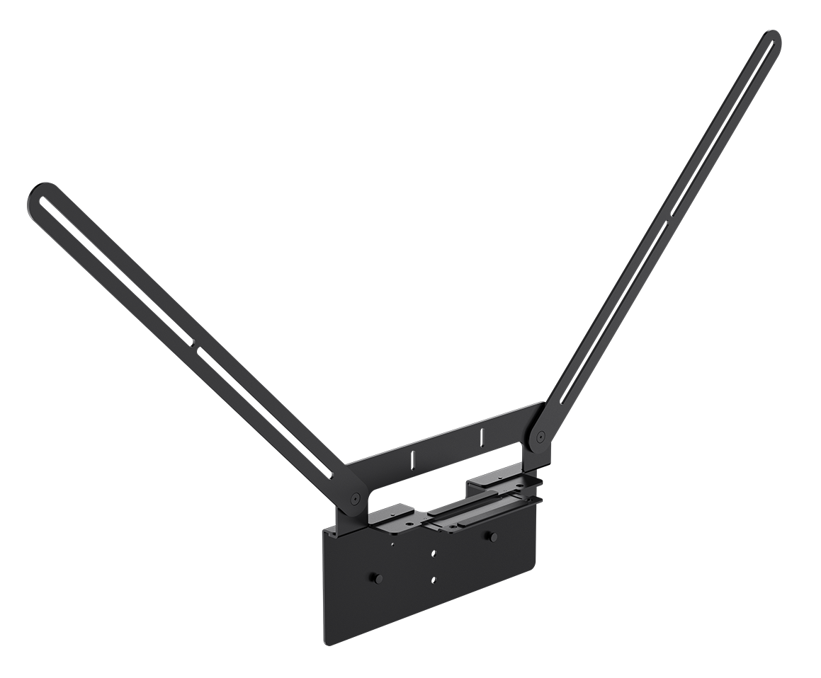 Yealink VB-TVMOUNT-01 black metal V-shaped TV mount with adjustable arms