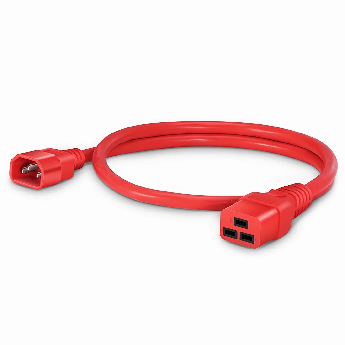 Red Eaton ACL158-04 IEC C14 to C19 power cord, 400mm, AU plug