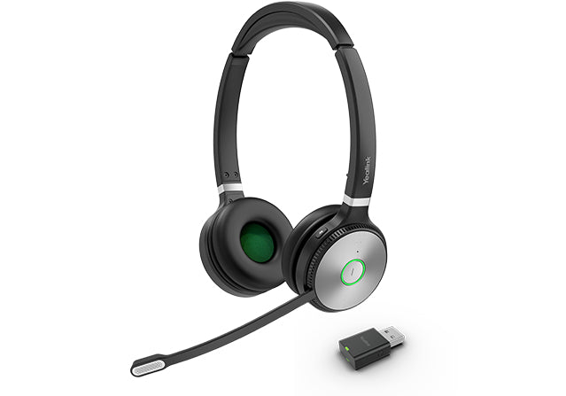 Yealink WH62-DUAL-P-TEAMS | Wireless Binaural Headset with Acoustic Shield, DECT, 160m Range