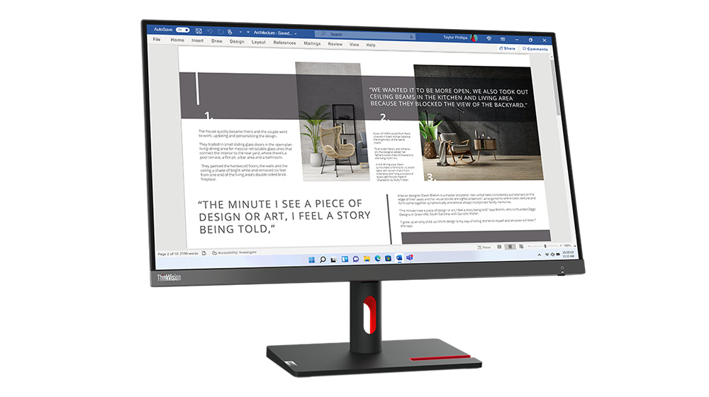 Lenovo 63DFKAR4AU | ThinkVision S27i-30 27" FHD Monitor, 1920 x 1080, AU Plug