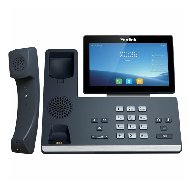 Yealink SIP-T58WP | T58WP 16 Line IP HD Android Phone, Colour Touch Screen, BT Handset, HD Voice, Dual Gig Ports, Built-in Bluetooth & WiFi, USB 2.0 Port