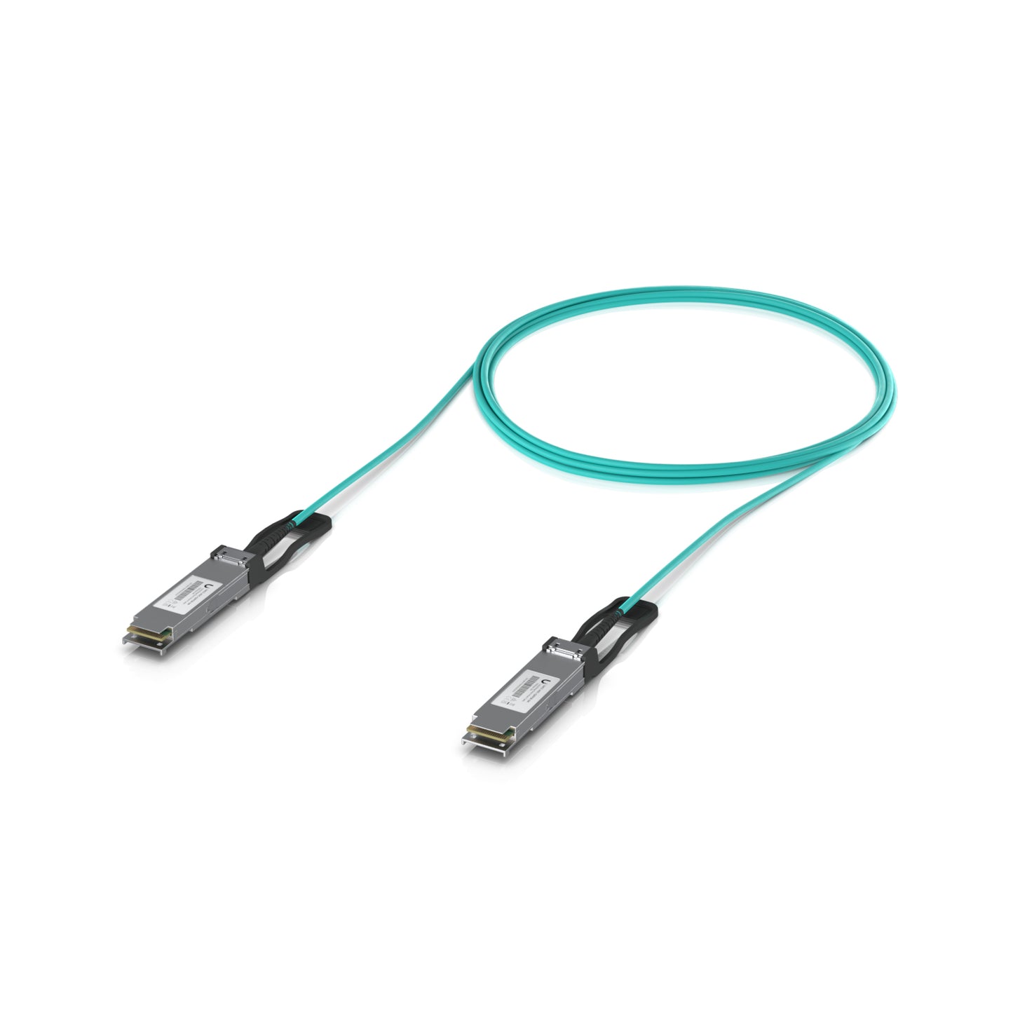 Ubiquiti UACC-AOC-QSFP28-5M 100G QSFP28 teal AOC with silver connectors