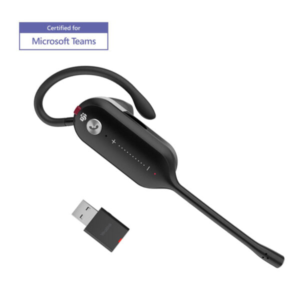 Yealink WH63-P-MS | Microsoft Certified DECT Wireless Headset, Multiple Wearing Styles