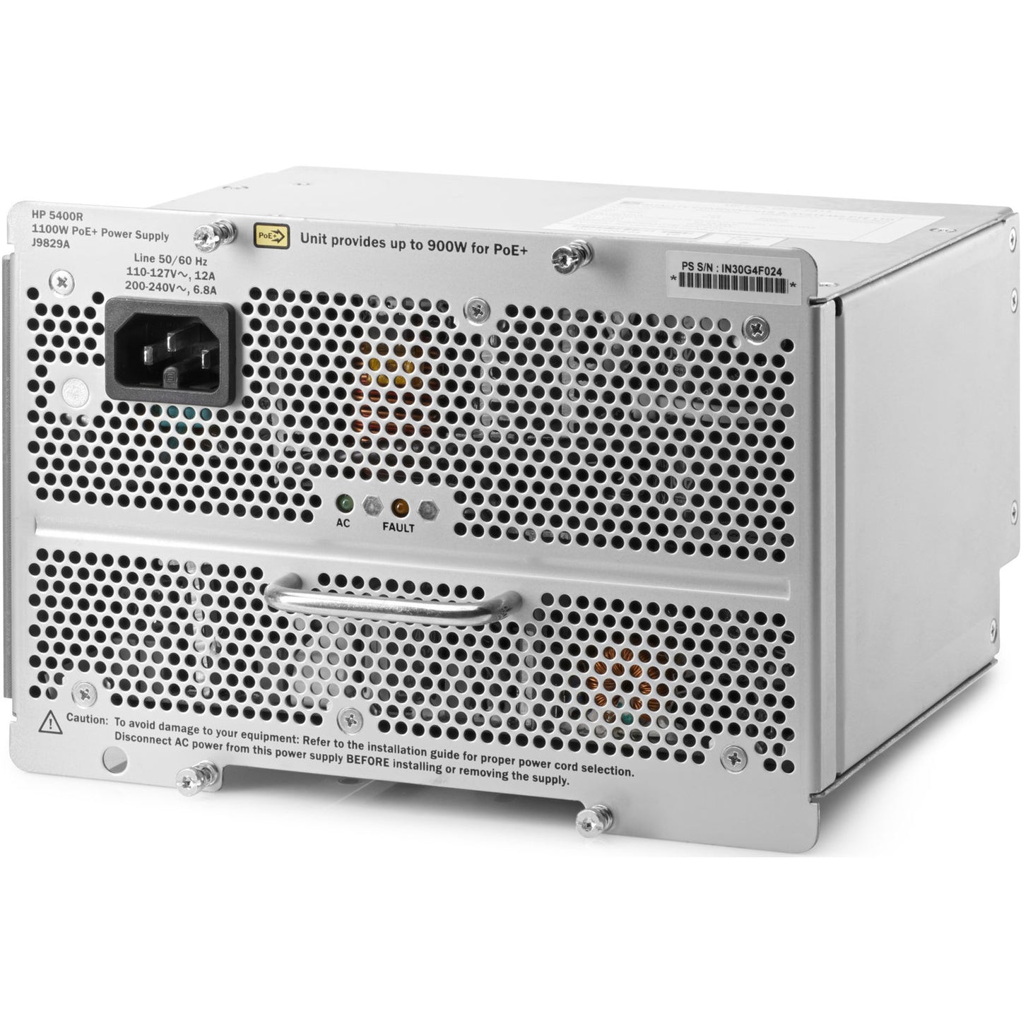 Aruba J9829A#ABG | 1100W PoE+ zl2 Power Supply for Aruba 5400R Series Switches
