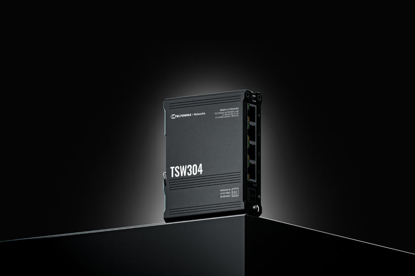 Teltonika TSW304000000 | TSW304 Industrial Ethernet Switch, 4xPoE Ports, 10/100/1000 Mbps