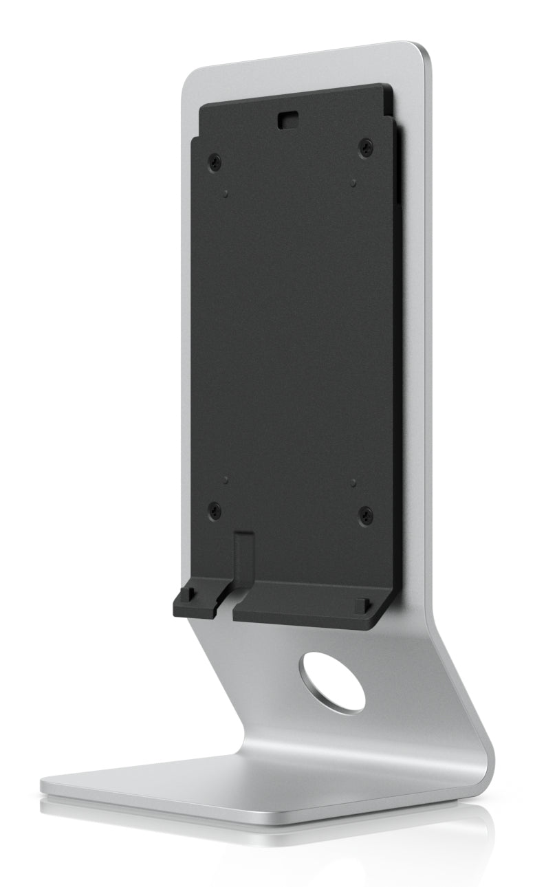 Ubiquiti U7 Pro XG wall table stand with silver aluminum monitor base