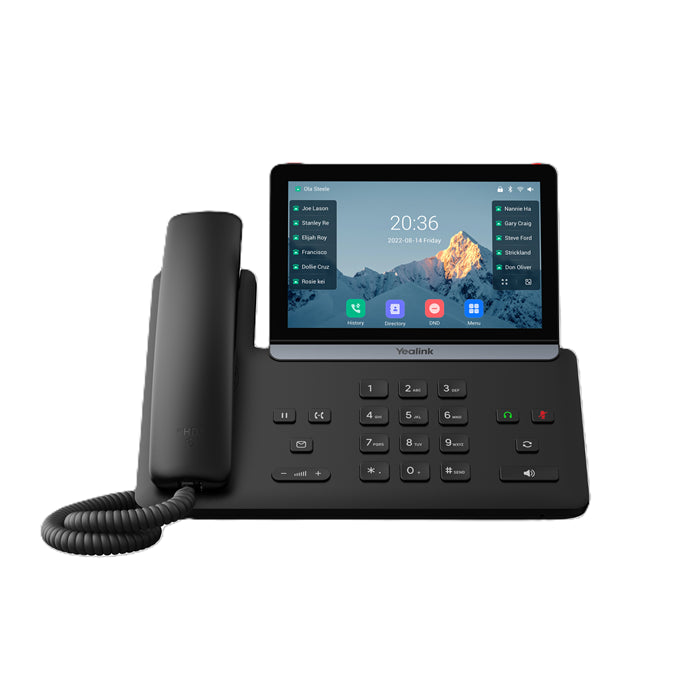 Yealink SIP-T87W | 16 SIP Accounts, HD Voice, Bluetooth 5.0, Wi-Fi 6, Dual USB, PoE, Linux 6.1, 7" Touchscreen