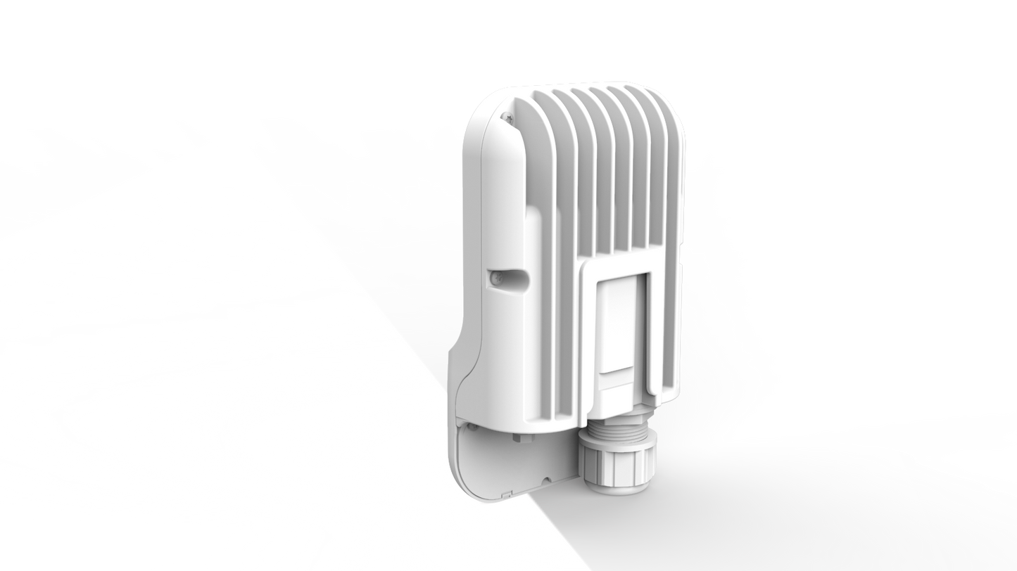 Cambium cnWave 60GHz V1000 white plastic wall-mount antenna with ridges