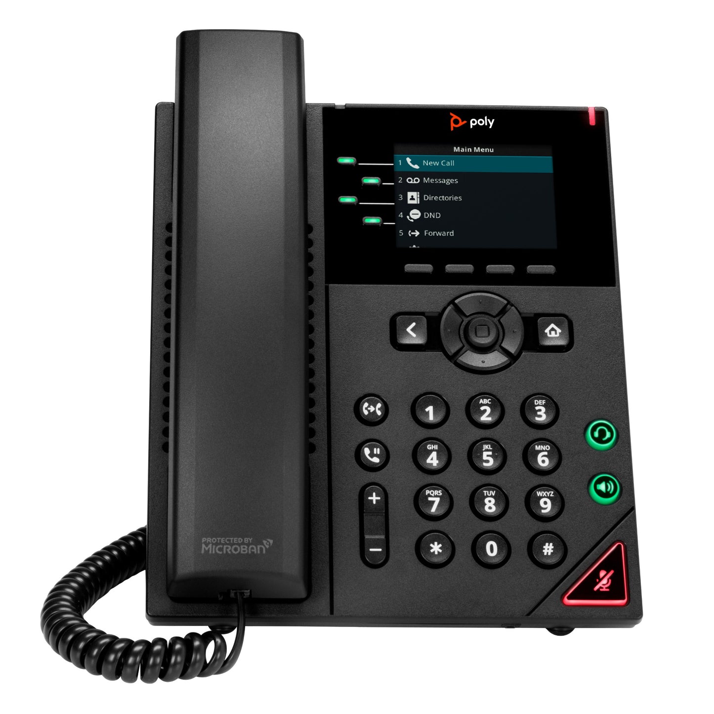 Poly 89B62AA | VVX 250 Desktop Phone, 4-Line, PoE-Enabled
