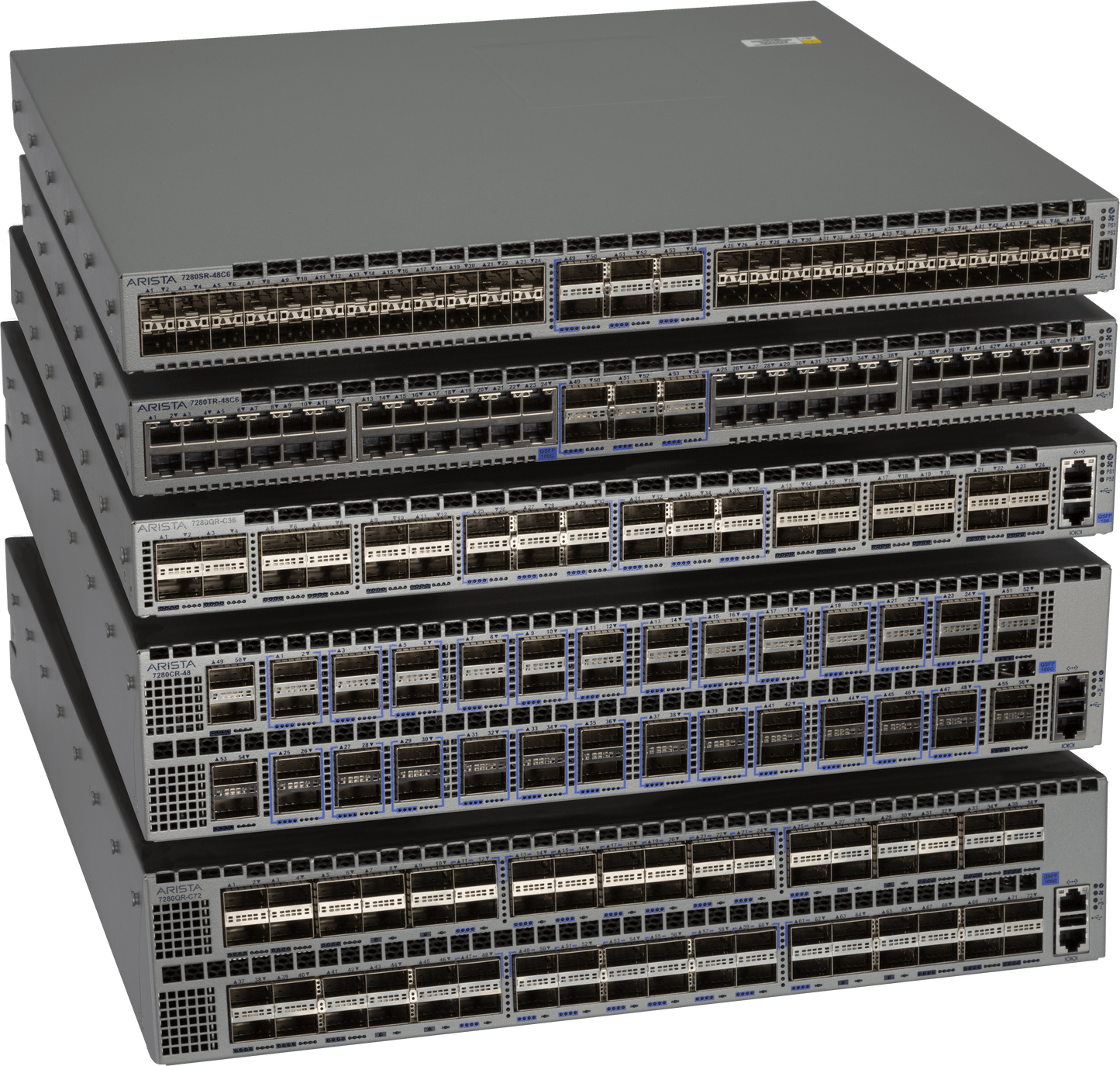 Arista DCS-7280CR2-60-F | 60x100GbE QSFP Switch Router, Front-to-Rear Air, Dual AC