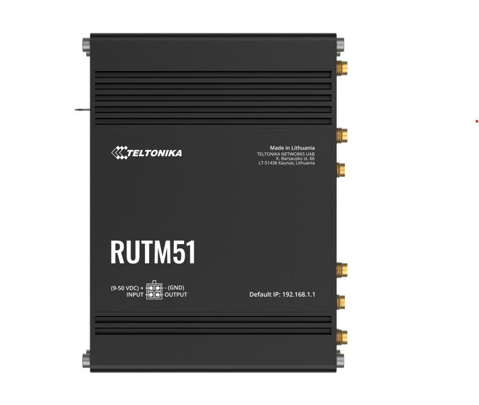 Teltonika RUTM51100400 / RUTM51100300 | RUTM51 Industrial 5G Router, Dual SIM, 5x Gigabit Ethernet, Dual-Band Wi-Fi