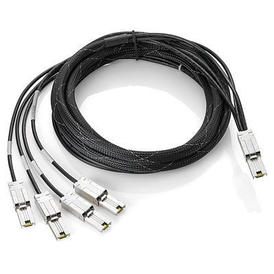 HPE AN976A | 4m External Mini-SAS to 4x1 Mini-SAS Cable for Storage Solutions