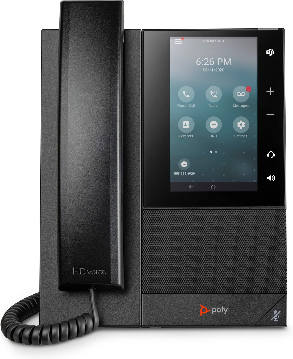 HP 82Z78AA | Poly CCX 500 Open SIP IP Media Phone, Handset, PoE