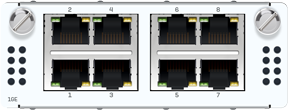 Sophos XGCZTCHF8 8-port GbE copper module, white switch with 4 ports per side