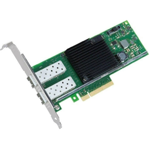 Dell 540-BBIV Intel X710 green network card with white Ethernet ports