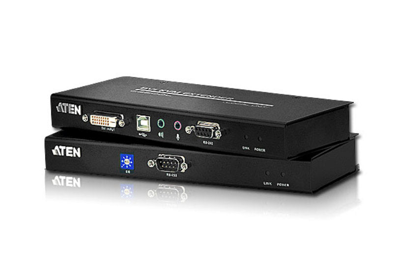 ATEN CE600-AT-U | CE600 DVI USB KVM Extender, 1920x1200, Audio, RS-232, 60m CAT5