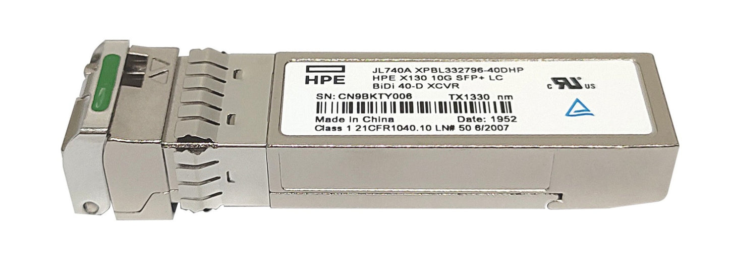Aruba JL740A | 10G SFP+ LC BiDi Transceiver, 40km Range, High-Speed Data