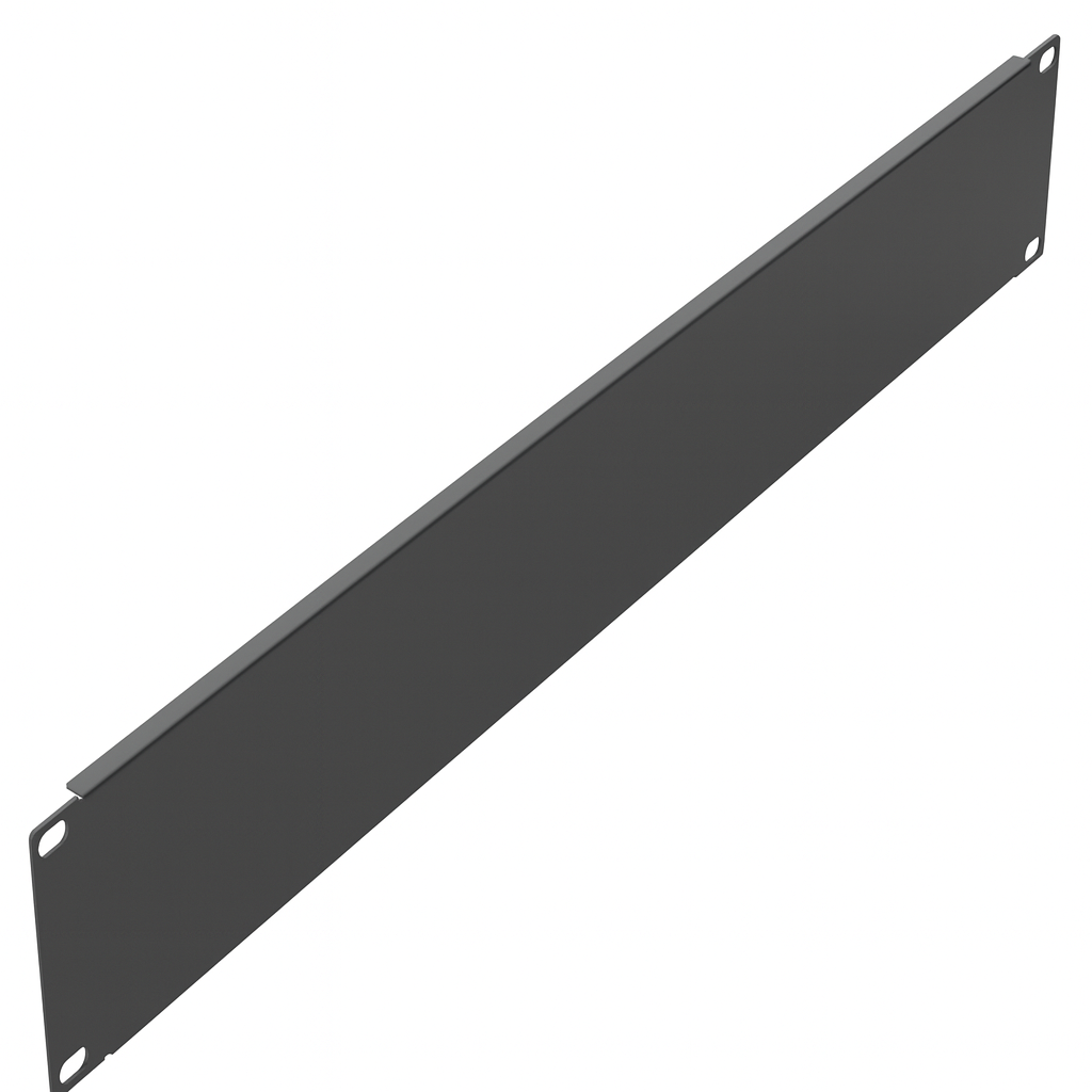 2RU 19" Cabinet Blanking Plate ‚ 1.6 mm Steel, Black