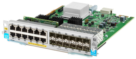 Aruba J9989A | 12-Port 1GbE PoE+ & 12-Port SFP Module, MACsec, 5400R Series