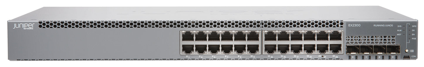 Juniper EX2300-24T | EX2300 Series 24 x 1GbE Ports, 4 x SFP Uplinks, 1U Switch