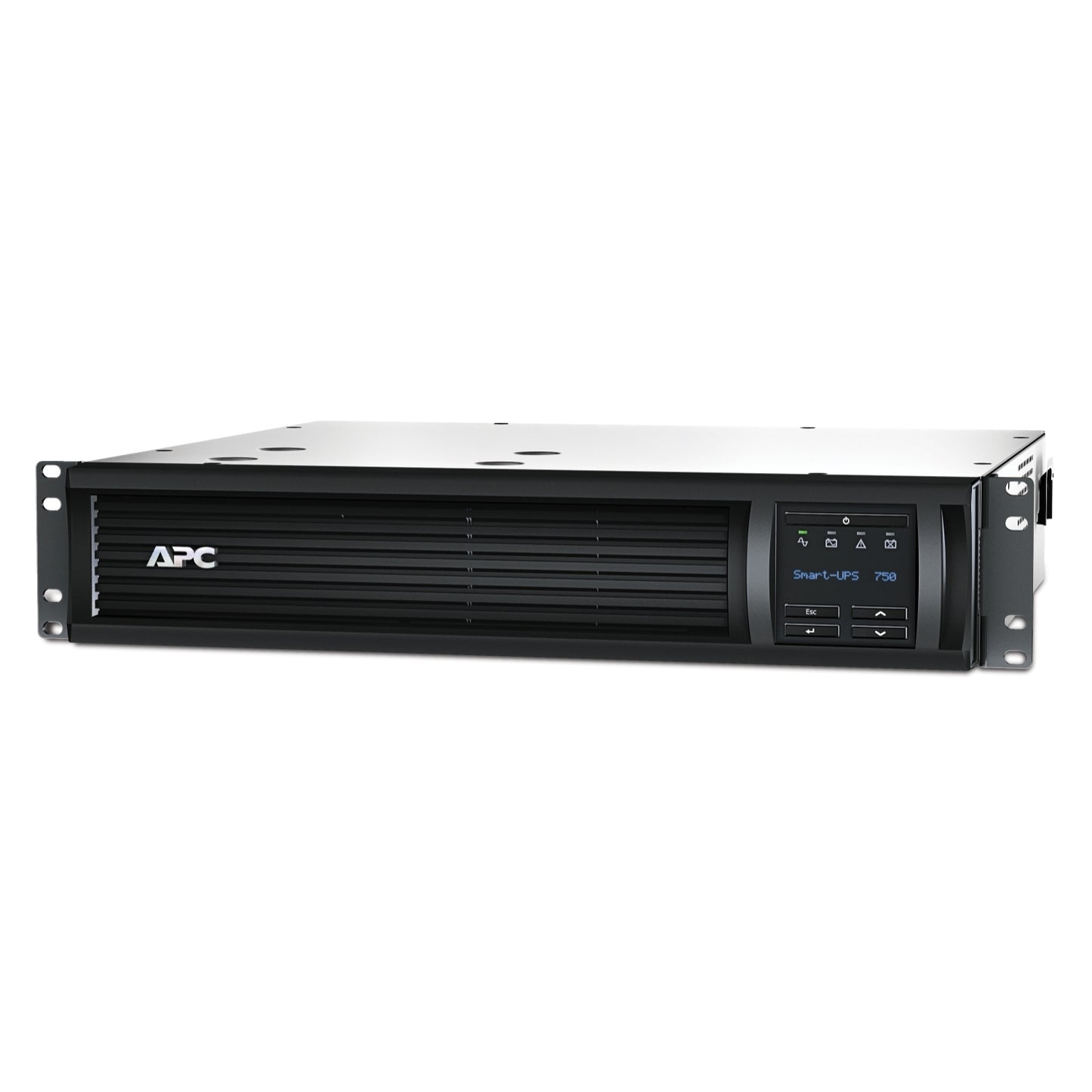 APC SMT750RMI2UC | 750VA Rackmount 2U Line Interactive UPS, 230V, 4x IEC C13 Outlets, SmartConnect Port, SmartSlot, AVR, LCD Display