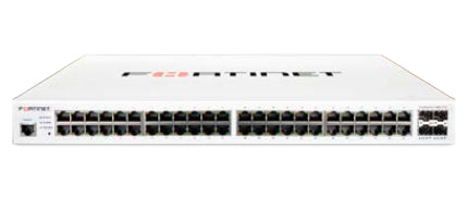 Fortinet FS-148E-POE | 48GE + 4SFP, 24 PoE Ports, 370W Power Budget, FortiSwitch-148E