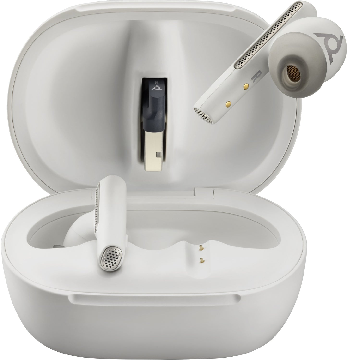 Poly 216755-02 | Voyager Free 60+ MS, Touchscreen Charge Case, USB-C, White