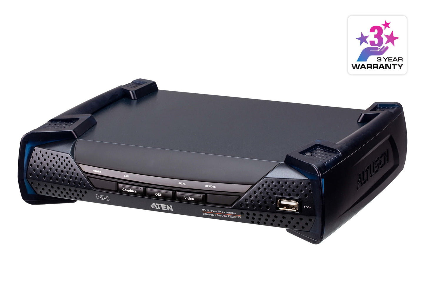 ATEN KE6900AR-AX-U | KE6900AR DVI-I KVM over IP Receiver | SFP Fibre, 1920x1200