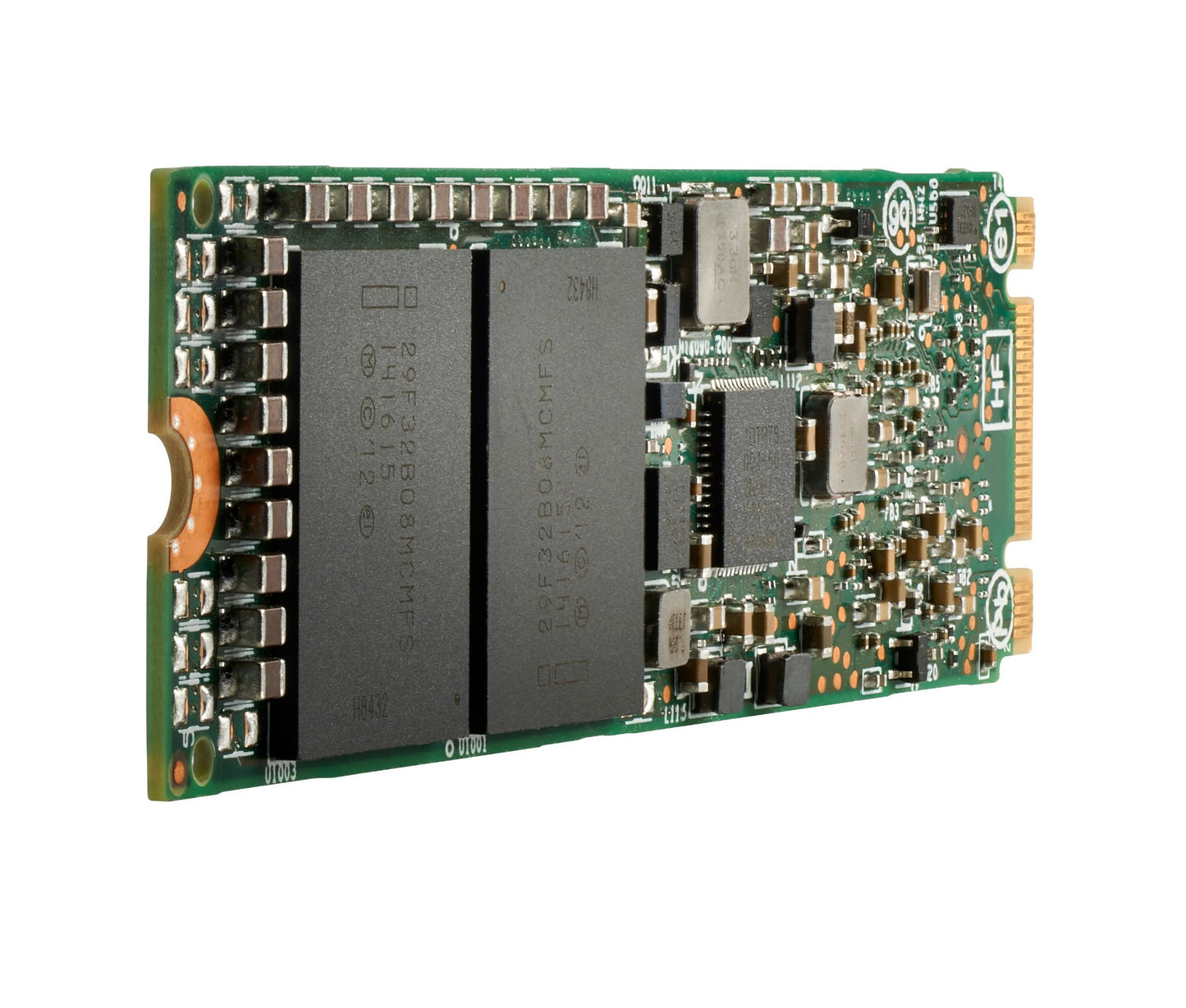 HPE S0F31A MSA 7.68TB SAS SSD green circuit board with black chips gold connectors