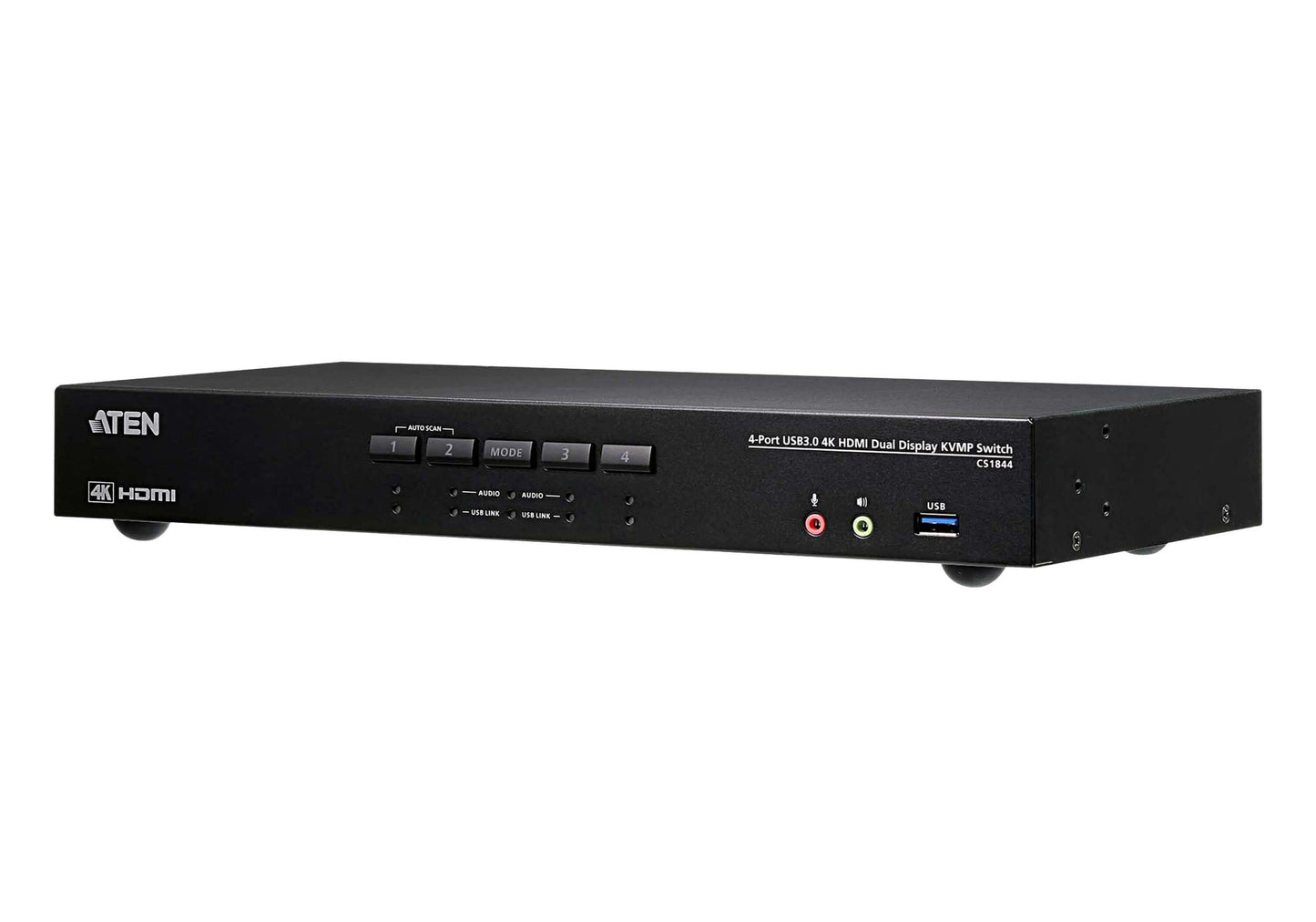 ATEN CS1844-AT-U | CS1844 4 x Port Dual HDMI KVMP Switch, 4K, USB 3.0, Audio