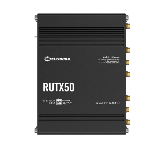Teltonika RUTX50000200 | 5G Router, Dual SIM, 5x Gigabit Ports, Dual-Band Wi-Fi, PSU Included