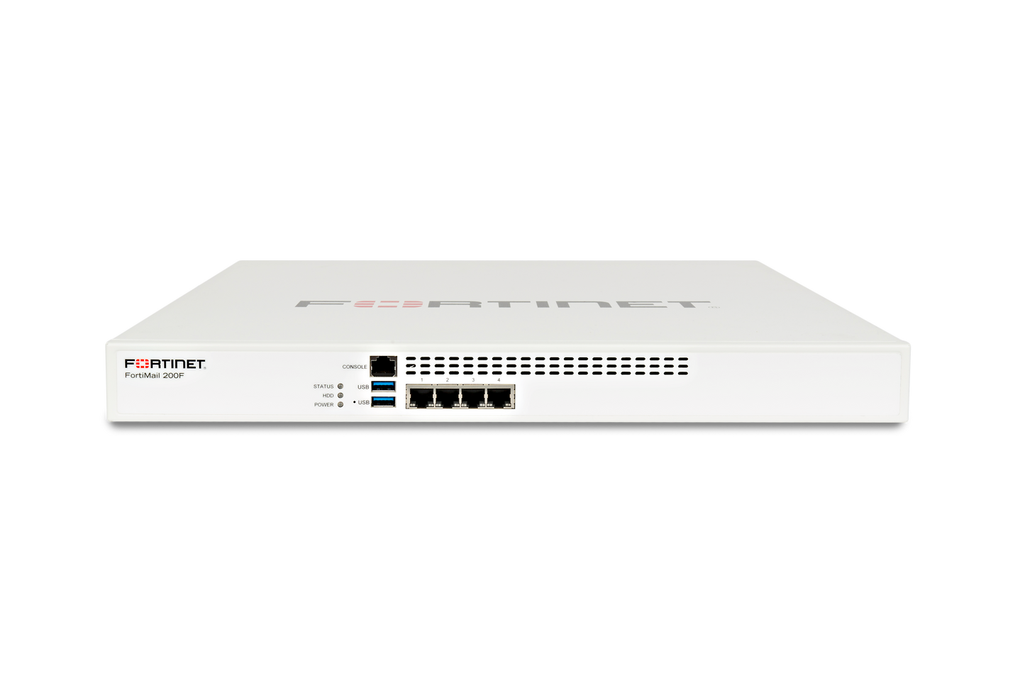 Fortinet FortiMail-200F email security appliance with 4x 1GbE ports