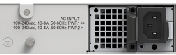 Fortinet FS-T1024F-PSU-1200 1200W AC power supply rear view with specs