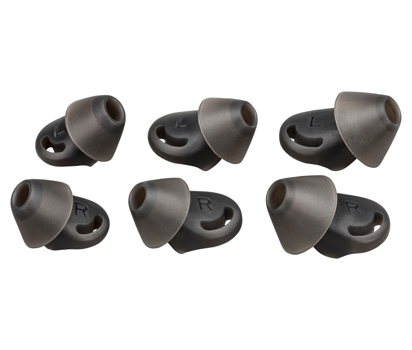 Poly 85Q33AA Voyager 6200 medium black silicone eartips with L R markings