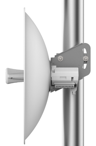 Cambium ePMP 5GHz Force 300-25 white dish-shaped outdoor AP on pole
