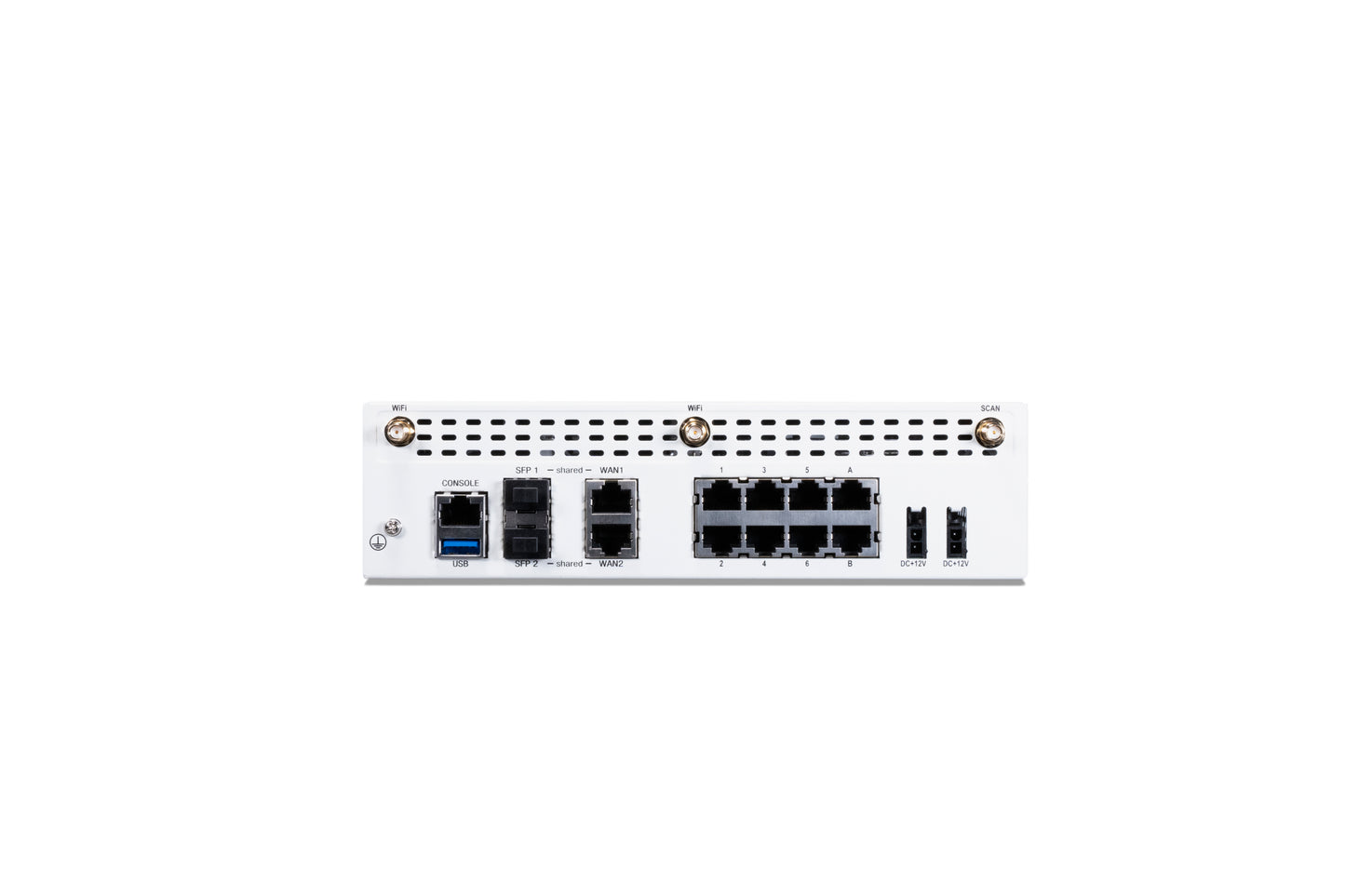 Fortinet FWF-81F-2R-3G4G-POE-N firewall white switch with USB, Ethernet ports