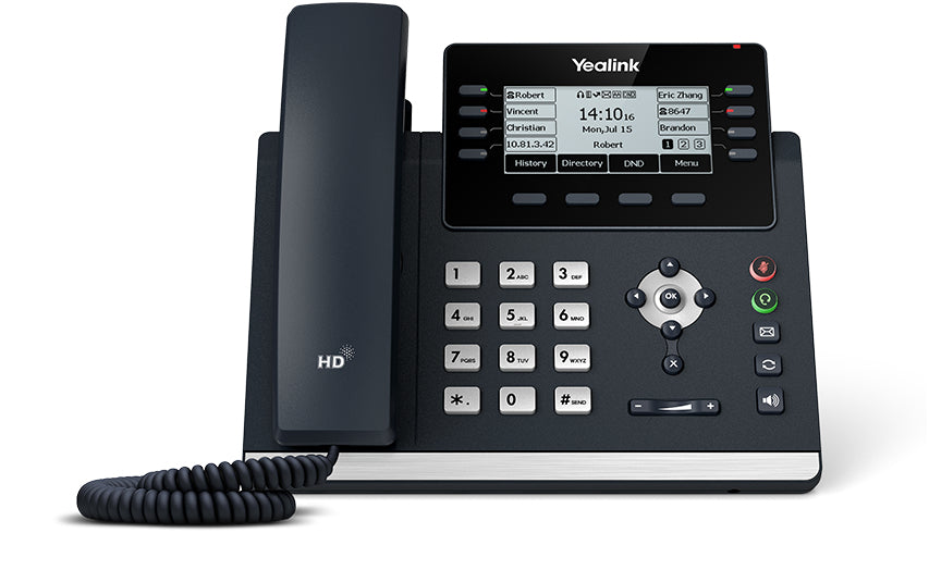 Yealink SIP-T43U | SIP-T43U IP Phone, 12 Lines, LCD Display, Wi-Fi