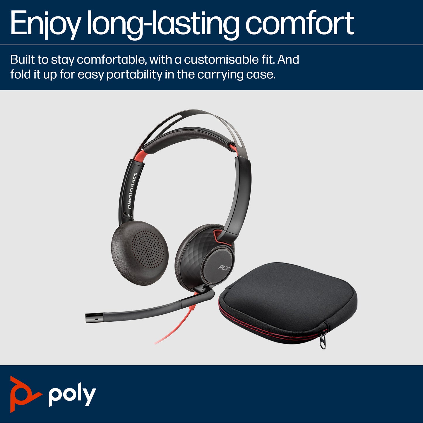 Poly 8X231AA | Blackwire C5220 UC Stereo USB-C Headset with 3.5mm Jack
