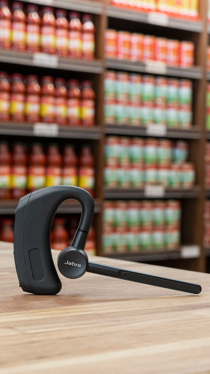 Jabra Perform 45 SE black Bluetooth mono headset, sleek ergonomic matte design