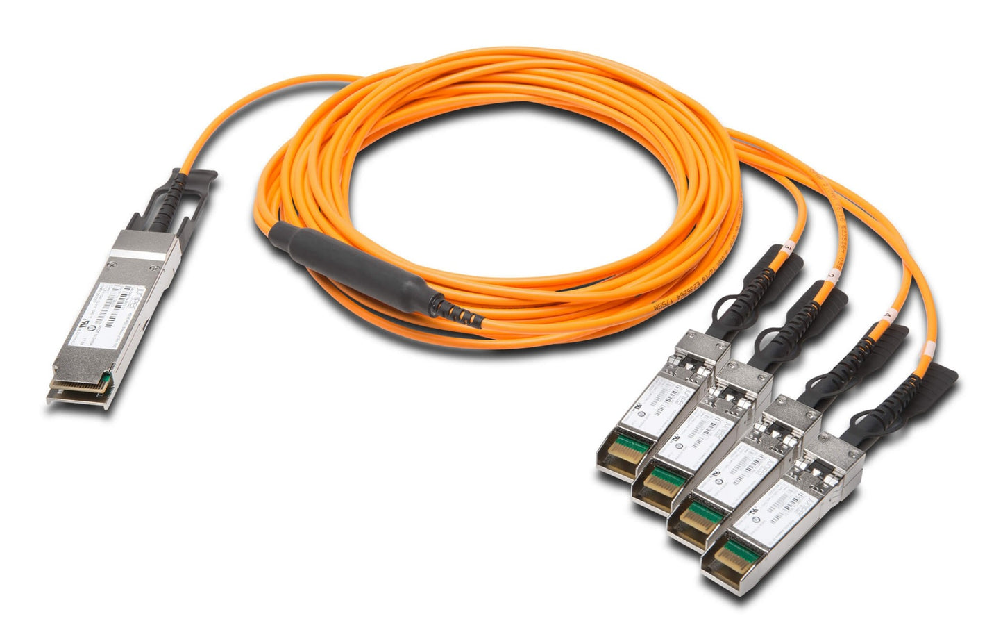Juniper JNP-QSFP-AOCBO-5M | 5m, Orange/Silver, QSFP+ InfiniBand/Fibre Optic Cable