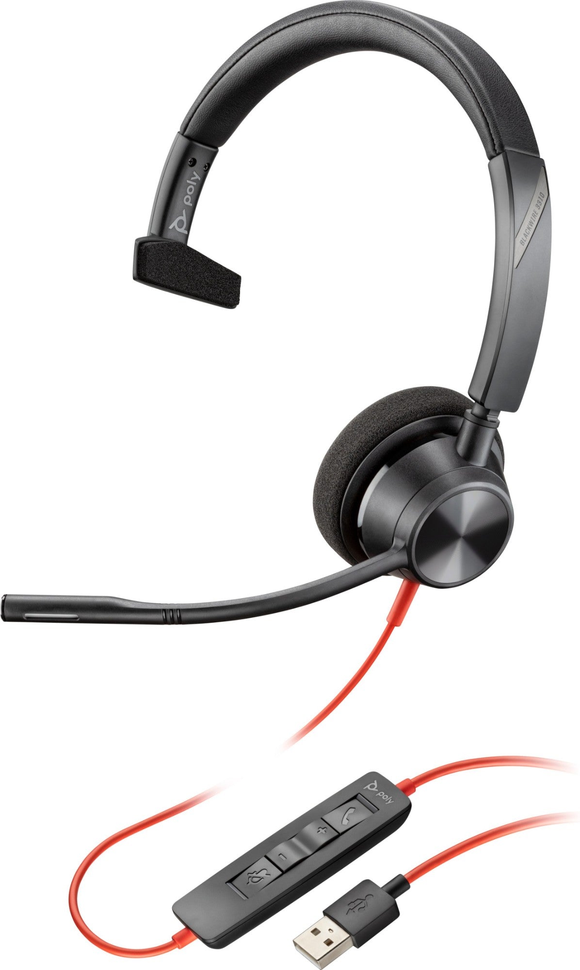Poly 80R98A6 | Blackwire 5210 Monaural USB-A Headset