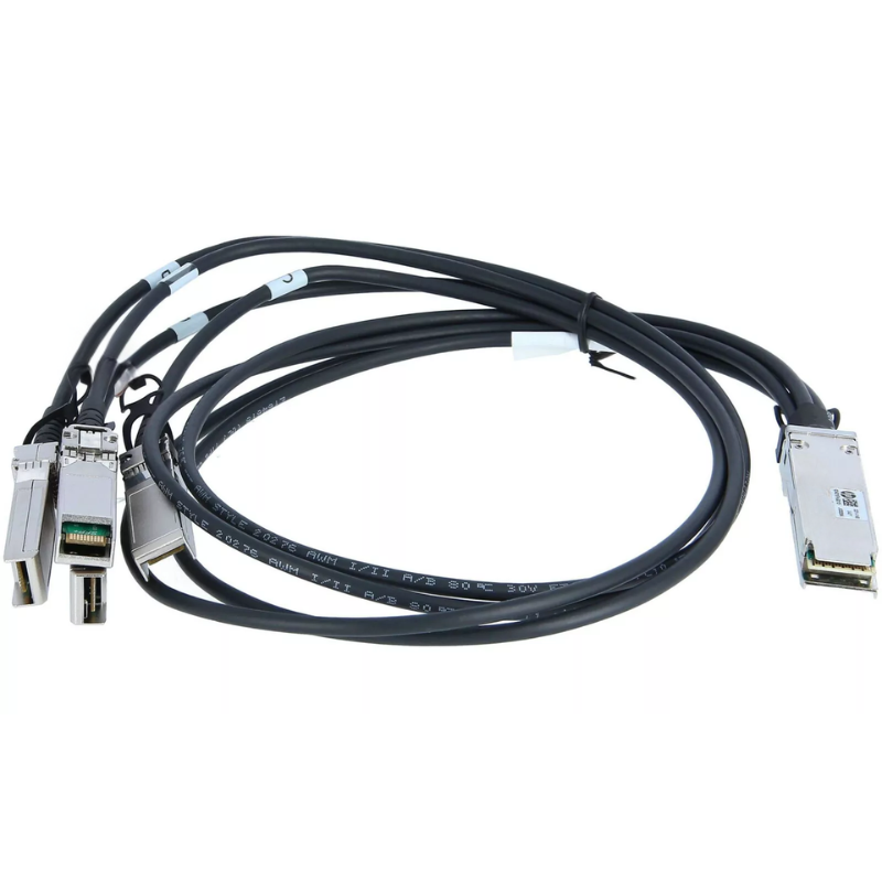 JG329A-BCC | Aruba Compatible 40GB QSFP to 4 x 10GB SFP+ Direct Attach Breakout Cable | 1M